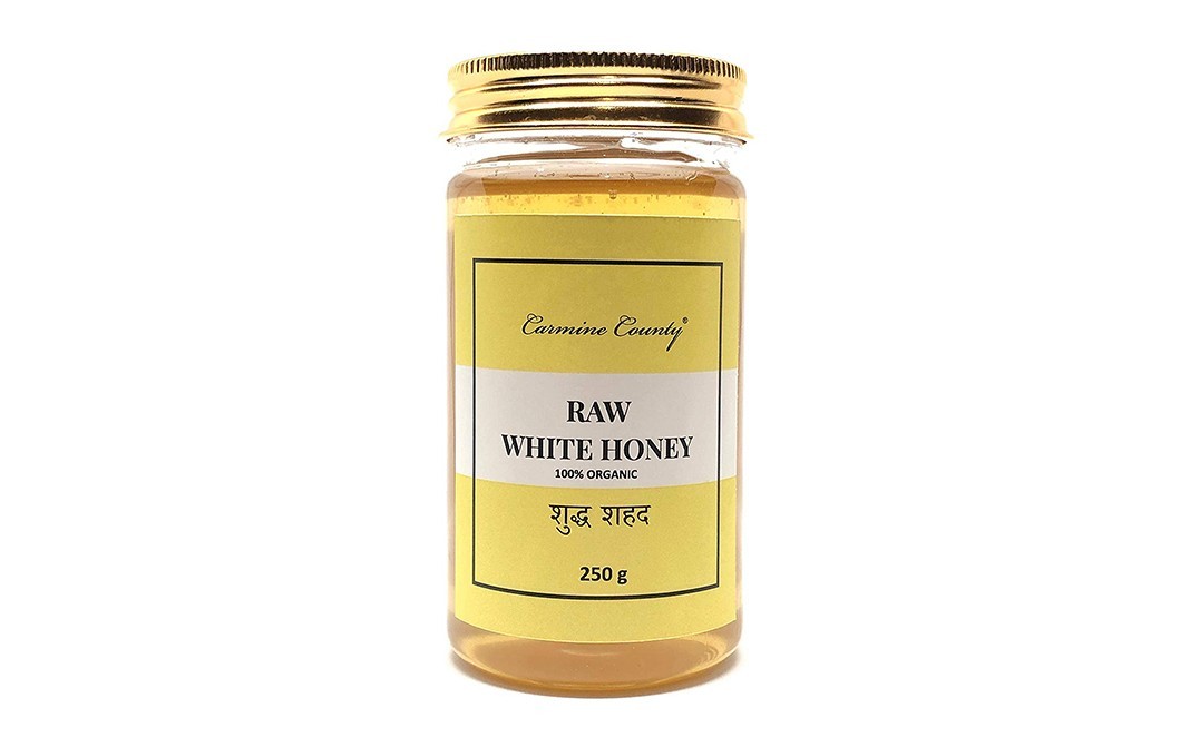 Carmine County Raw White Honey    Glass Jar  250 grams